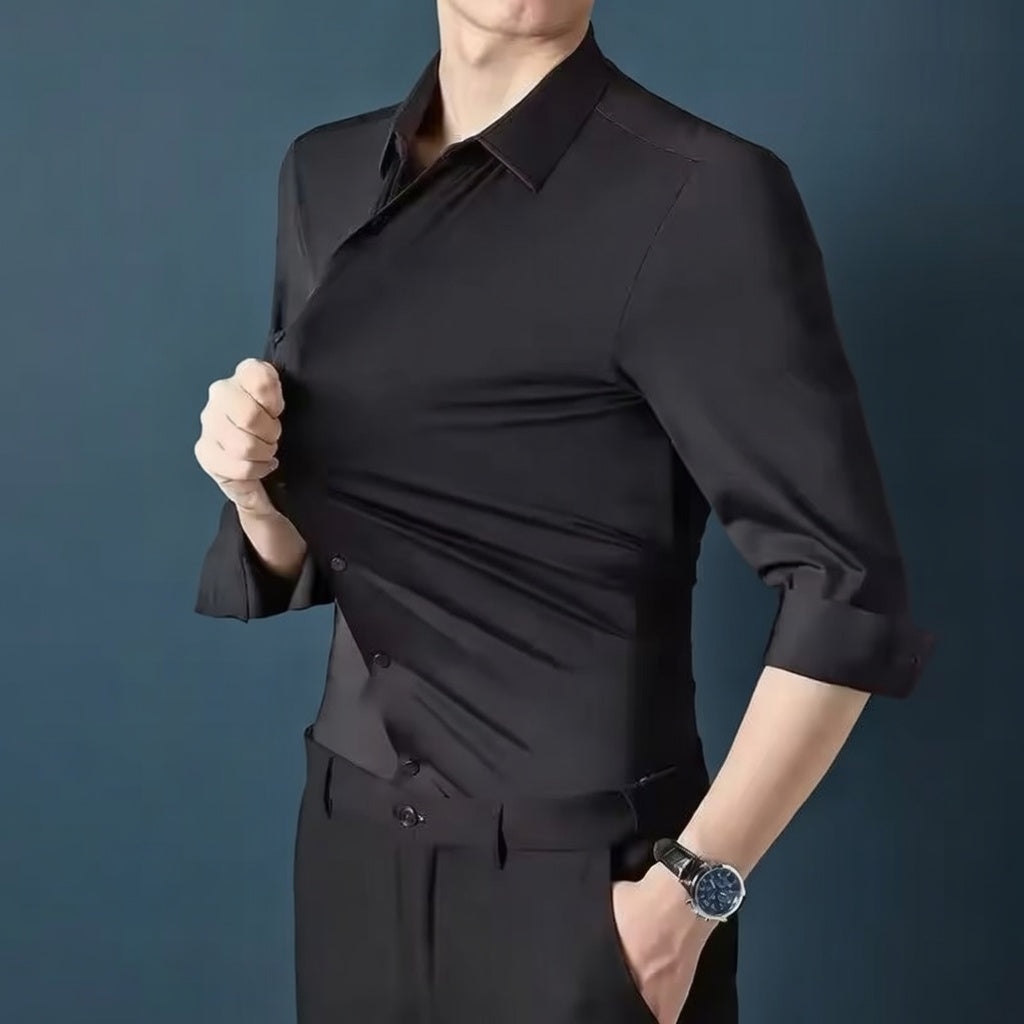 Men’s Premium Stretch Dress Shirt – Silky Comfort Fit