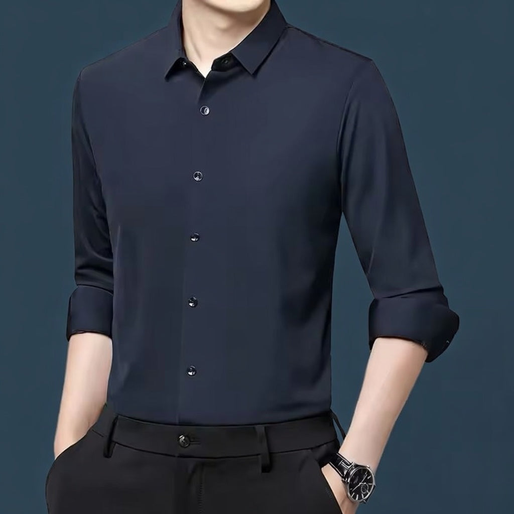 Men’s Premium Stretch Dress Shirt – Silky Comfort Fit