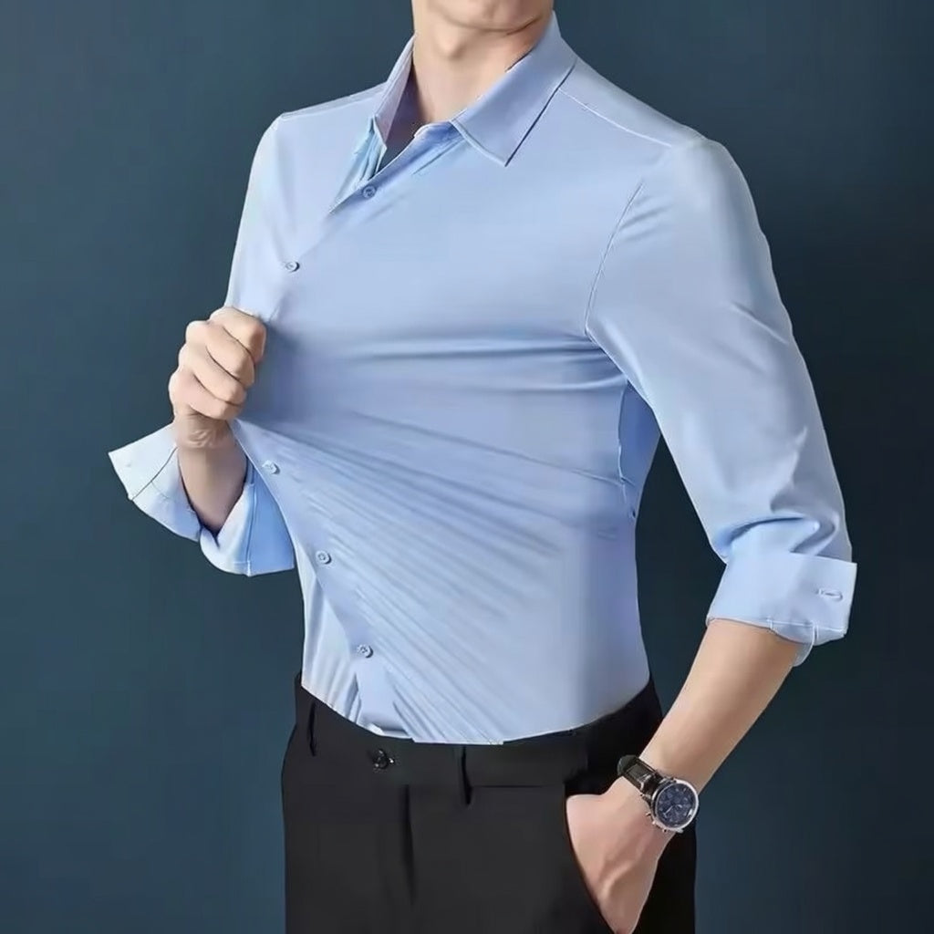 Men’s Premium Stretch Dress Shirt – Silky Comfort Fit