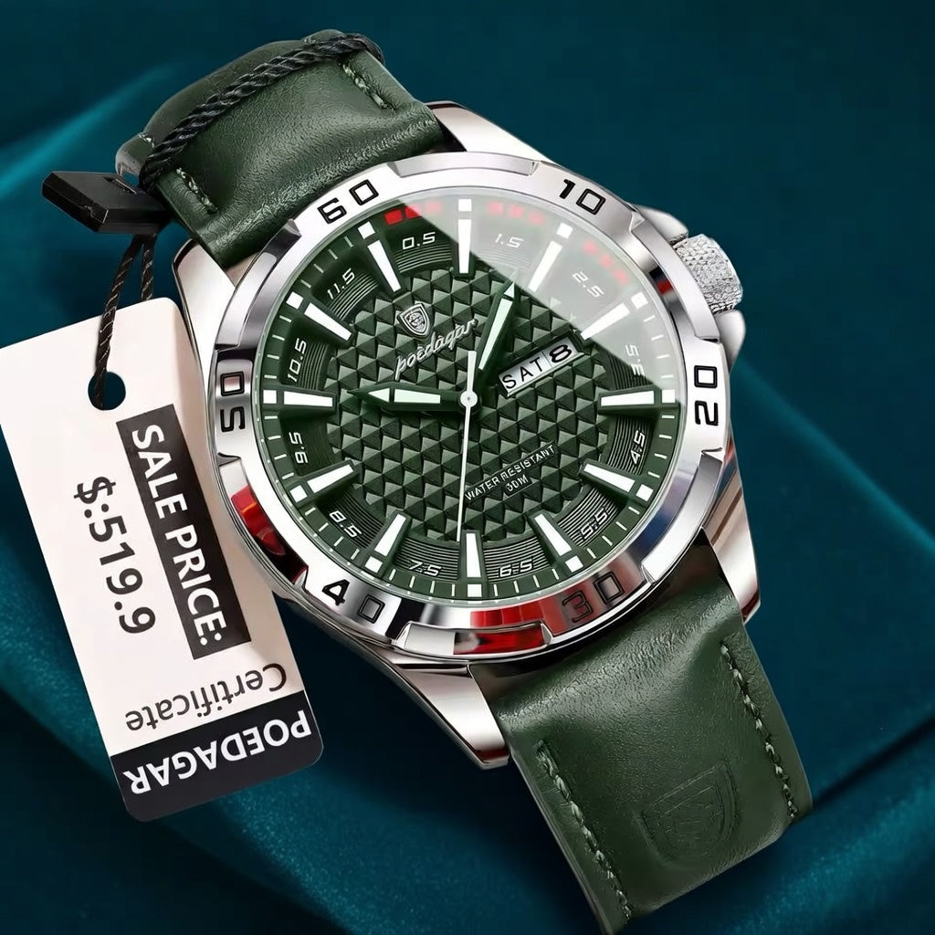 POEDAGAR Luxury Waterproof Quartz Watch for Men